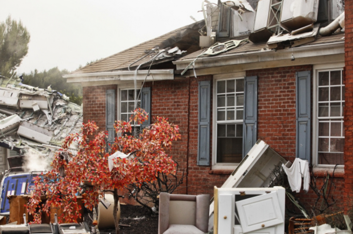 house after storm